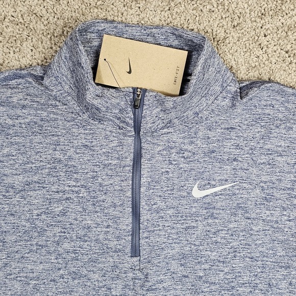 Nike Women's Sz Large Dri-Fit Element Half-Zip Running Top Blue/Gray CU3220-491 - Picture 2 of 10